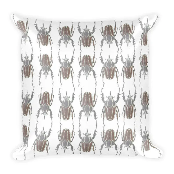 Brown Beetles By Robert Bowen Cushion