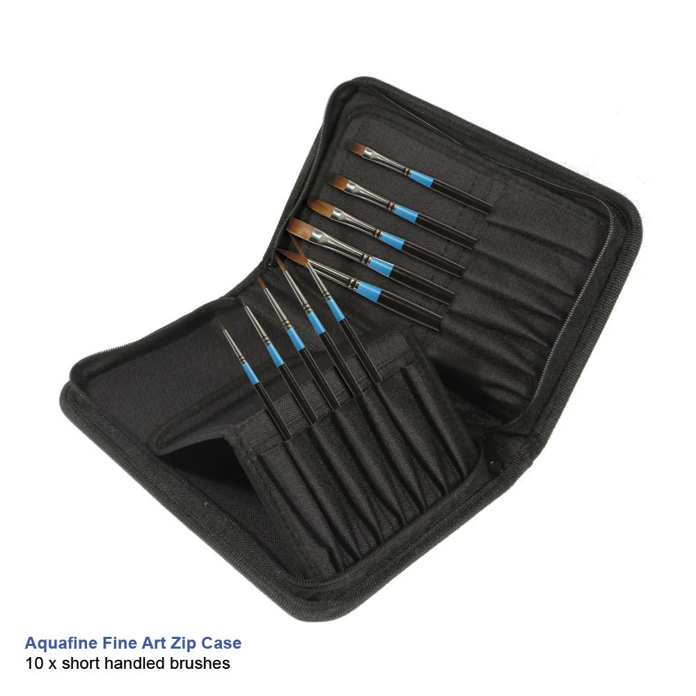 Brush Aquafine Art Zip Case 10 Brush Sort Handle