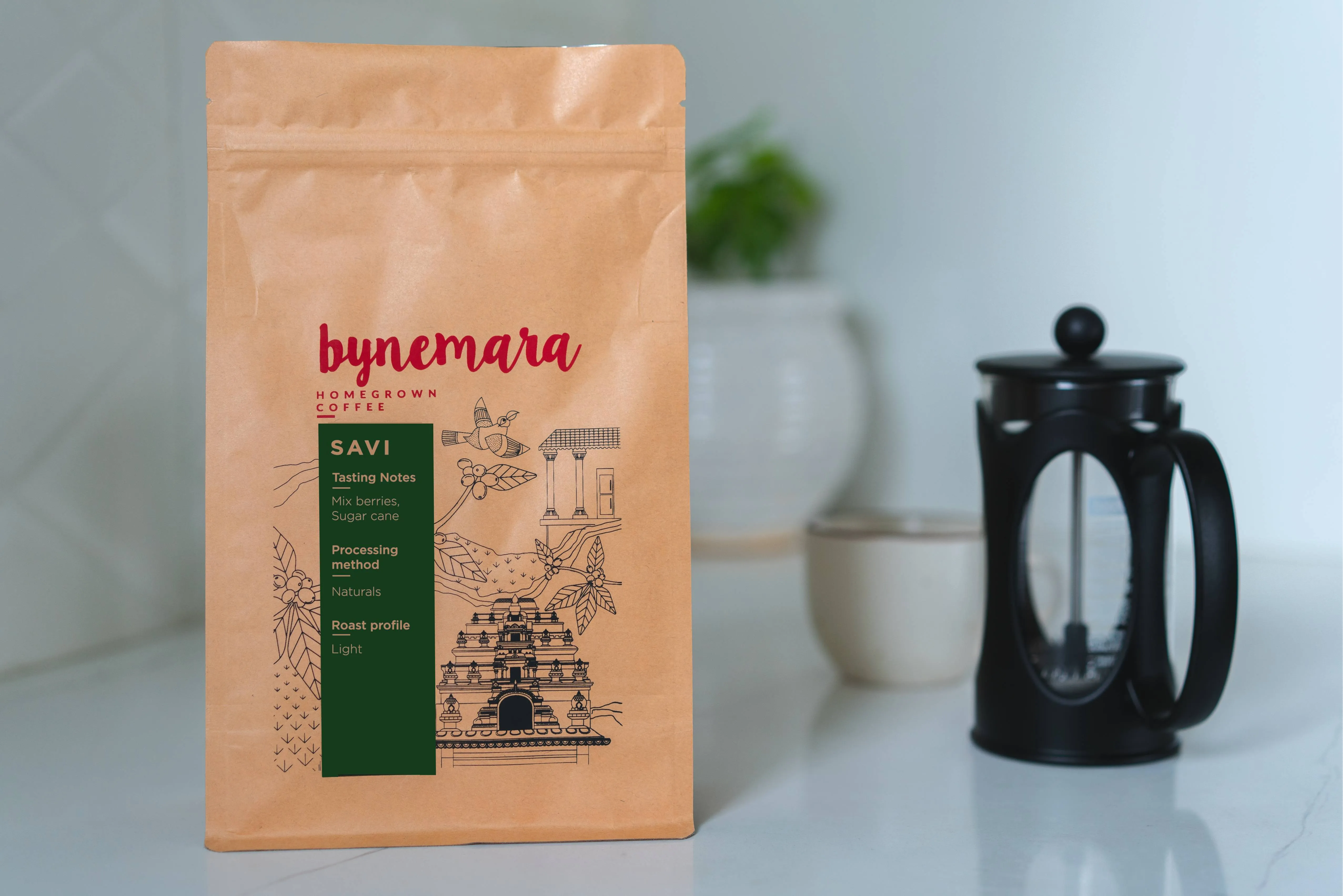 BYNEMARA - SAVI | Single Estate Home Grown Coffee | Notes of Mixed Berry and Sugarcane | Specialty Arabica Natural Process