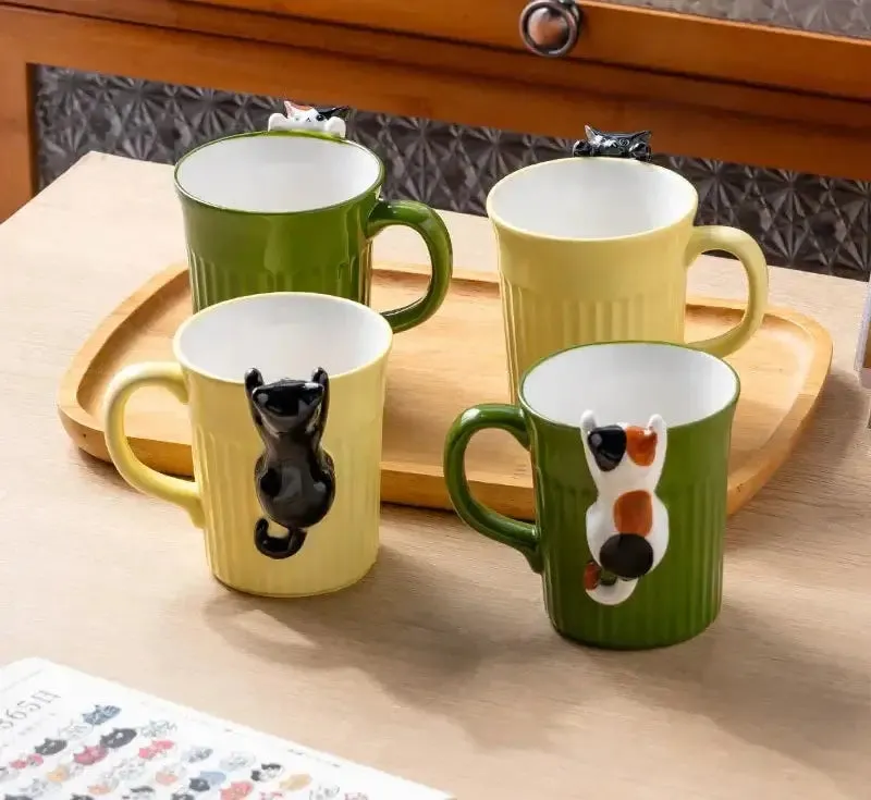 Cartoon Cute Cat Ceramic Mug Creative™ - Cup Couple Friend Gift