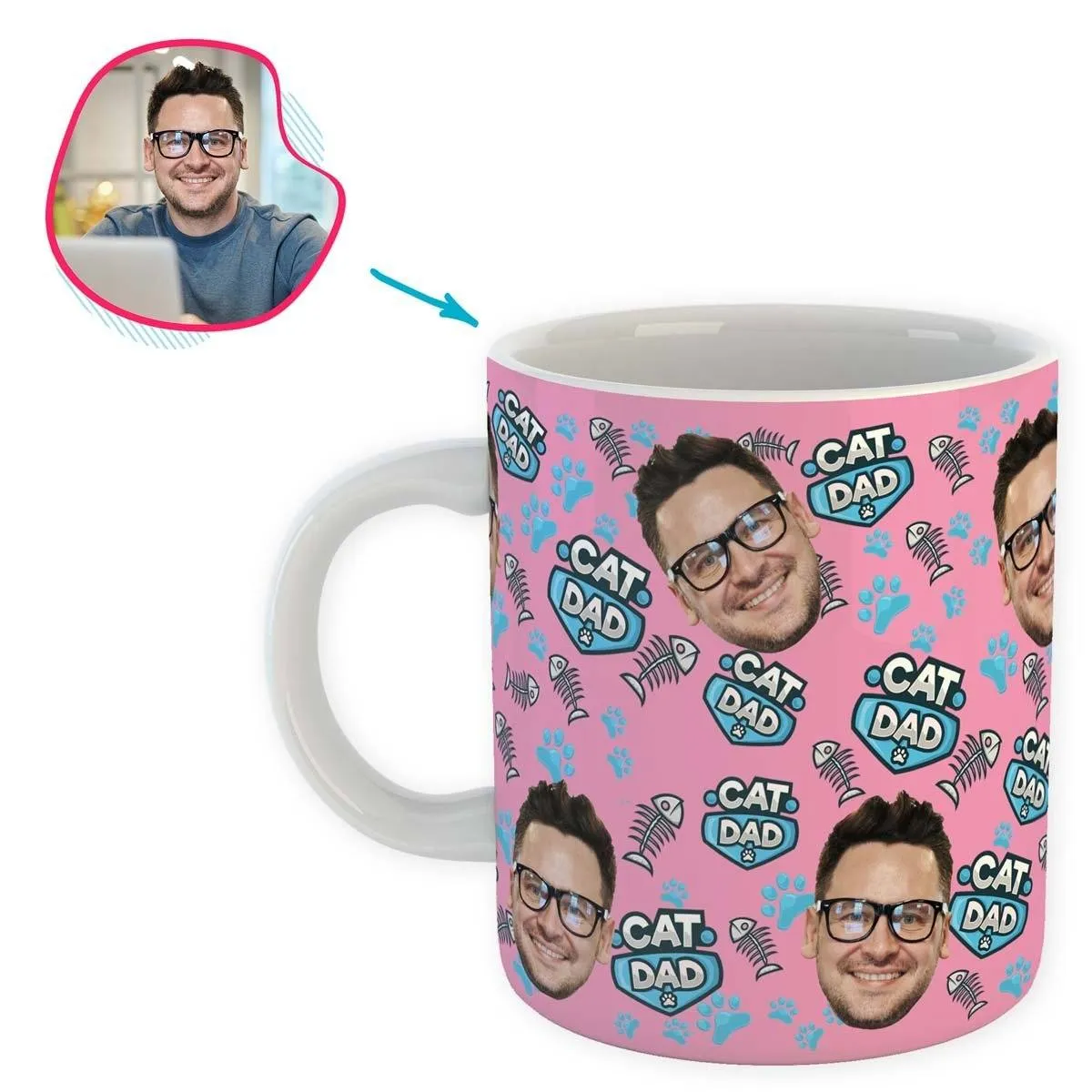 Cat Dad Personalized Mug