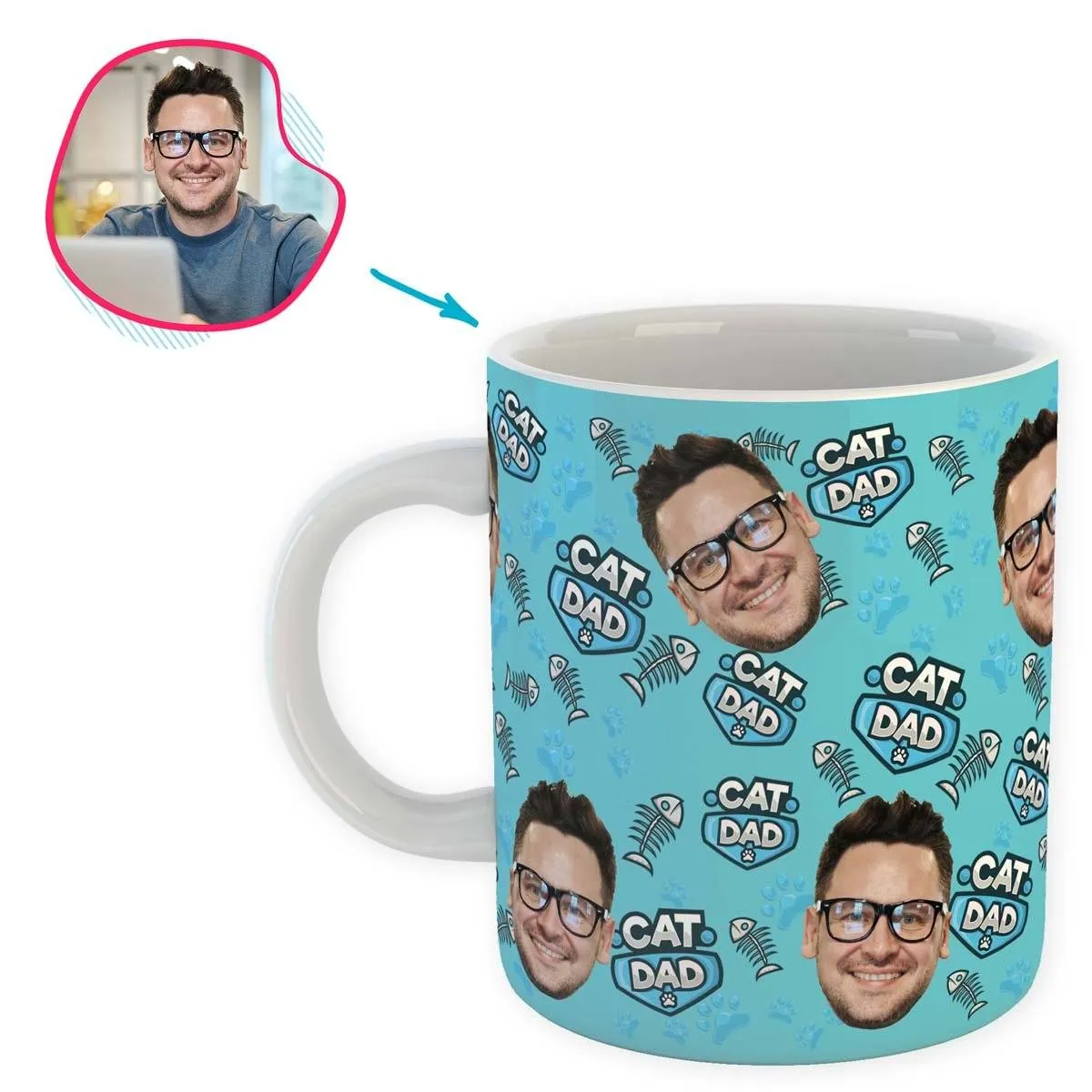 Cat Dad Personalized Mug