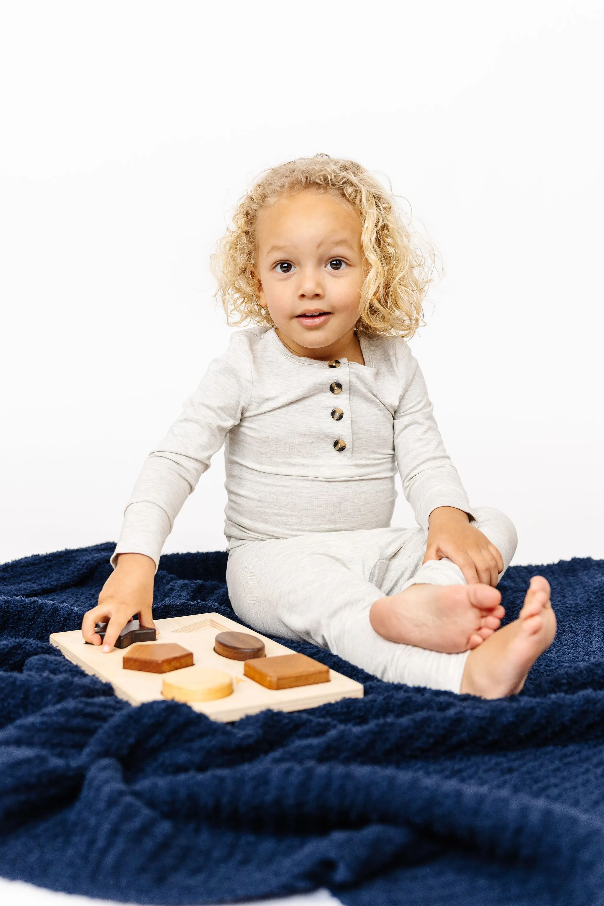 Chenille Blanket - Navy - Small & Large