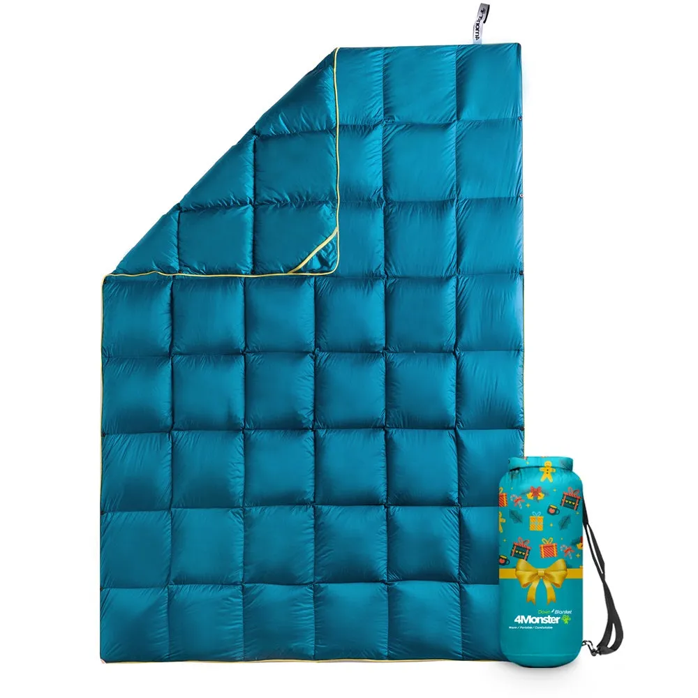 Christmas Series-4Monster lightweight camping Packable Down Puffy Blanket -  Trellis