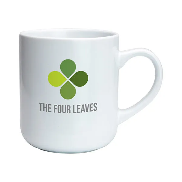 Clover Earthenware Mug - White