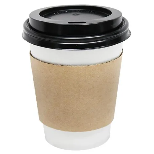 Coffee Sleeves -  8oz Traditional Cup Jackets - Kraft - 1,000 ct