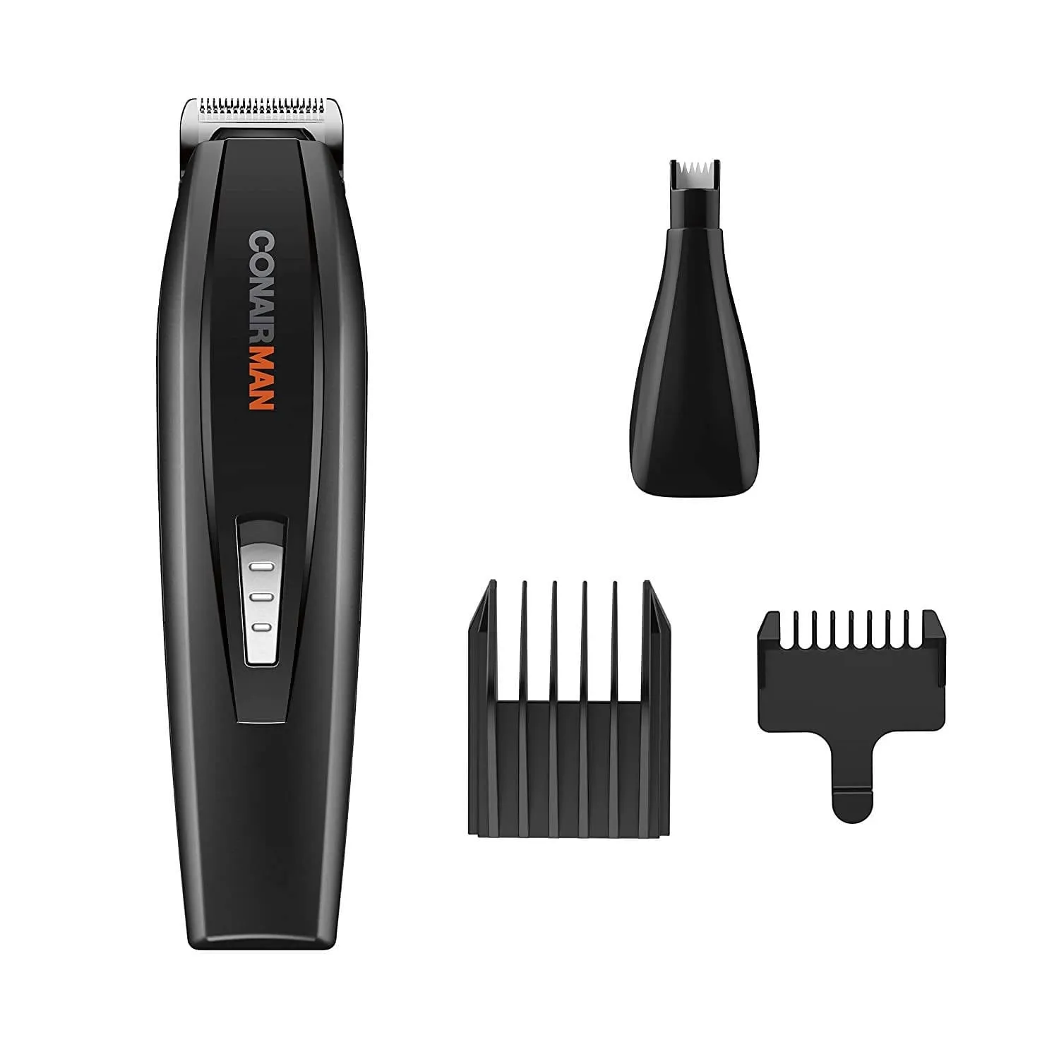 ﻿ConairMan Battery-Powered All-in-1 Trimmer features a multiuse handle to easily attend to all your trimming needs - C-GMT175RD