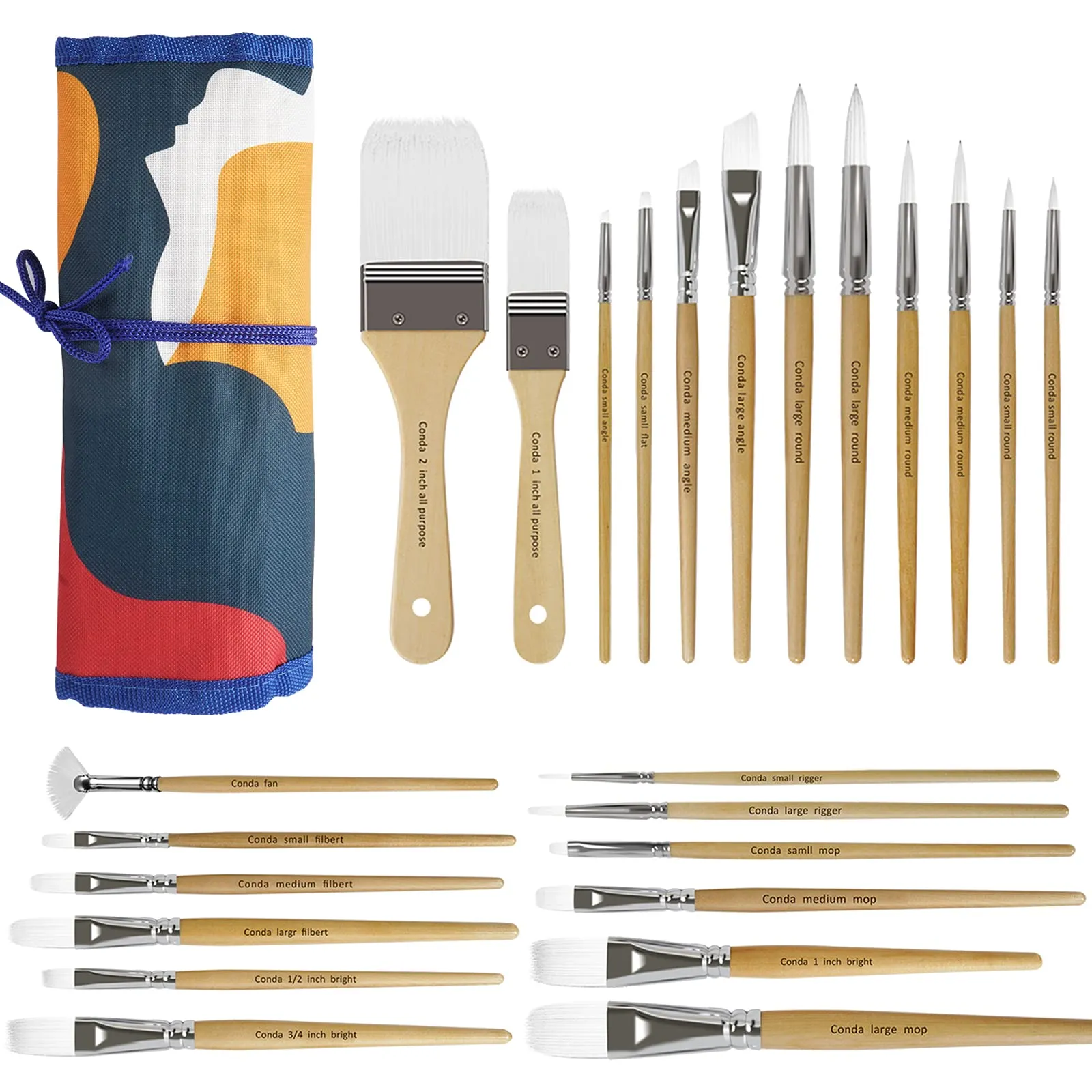 Conda Group All Purpose Artists Brush set No: 024