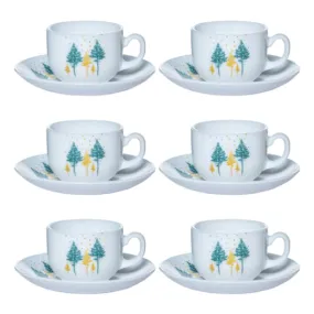 Costa Royale  Pine Cup & Saucer Set, 6 Pcs for cello