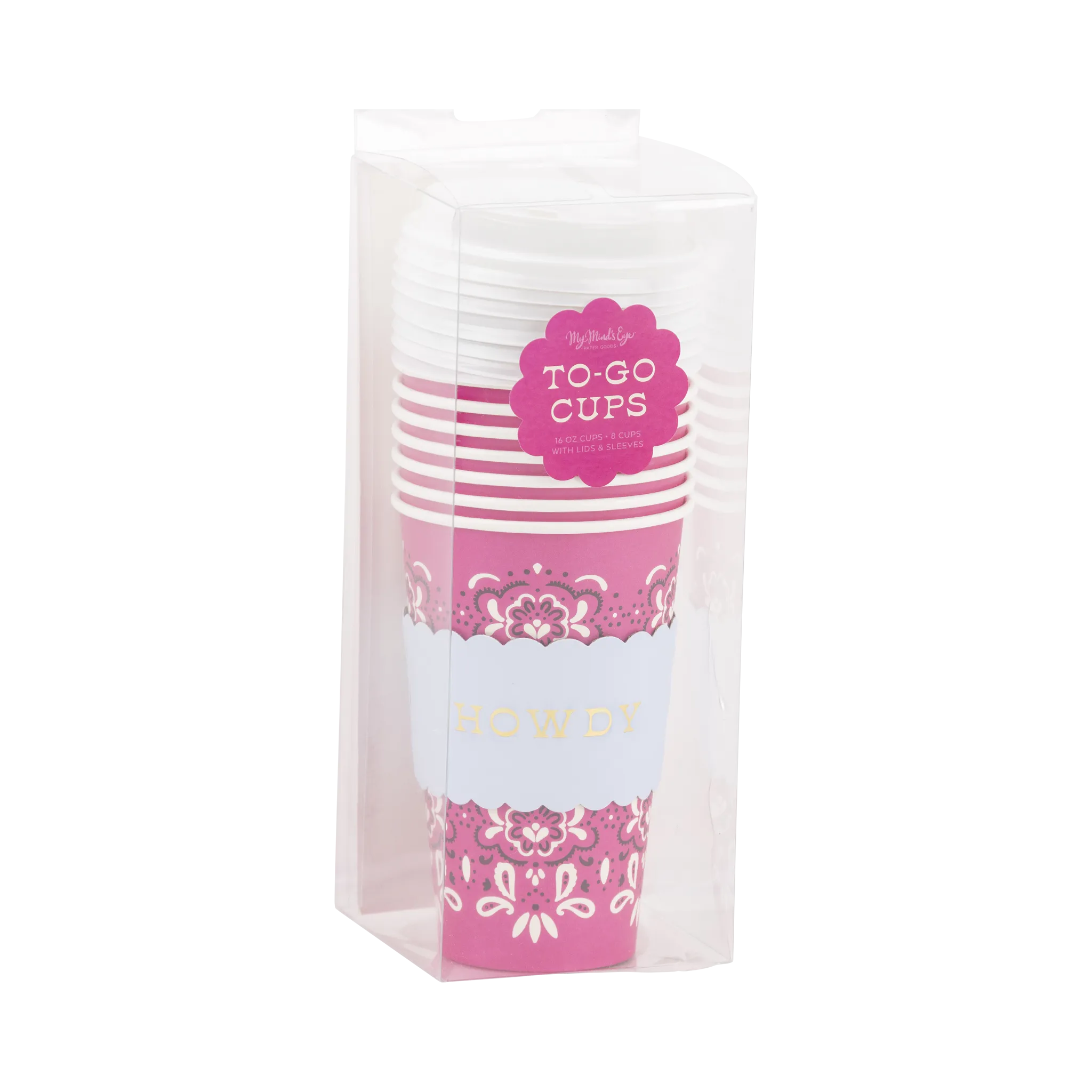 Cowgirl Pink Bandana To Go Cups