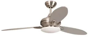 Craftmade LO52BNK3 - 52 Inch Ceiling Fan w/Blades & Light Kit Brushed Polished Nickel