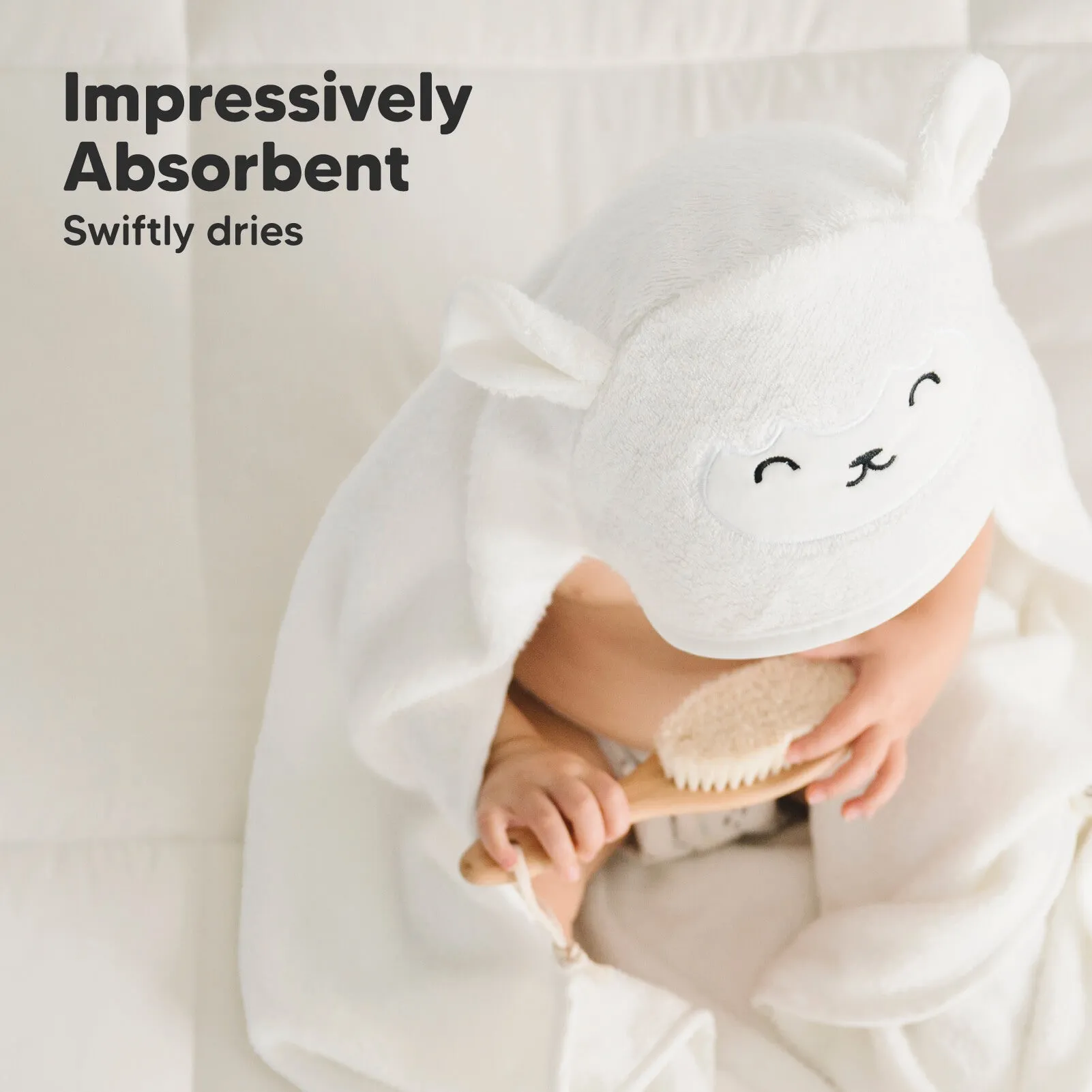 Cuddle Baby Hooded Towel (Lamb, Petite)