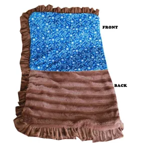 Cuddle Dog Blanket Blue Western