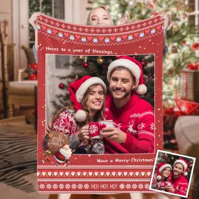 Custom Photo Blankets Personalized Couple Christmas Blanket