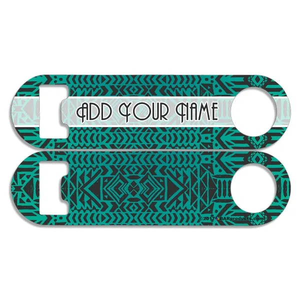 CUSTOMIZABLE Skinny Mini Bottle Opener - Boho Aztec