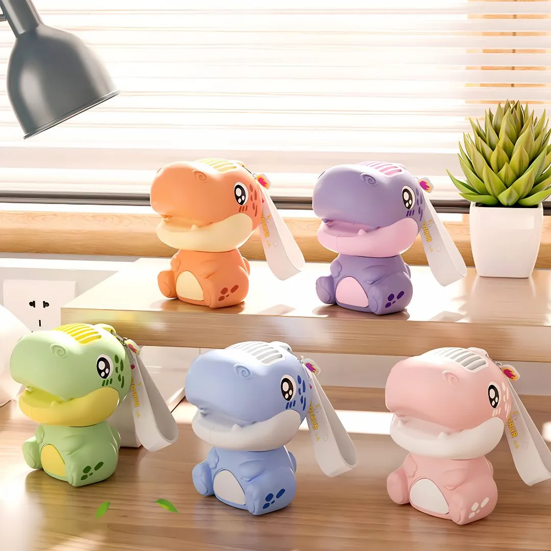 Cute Dinosaur Desk Fan | Portable Mini Fan with USB Charging