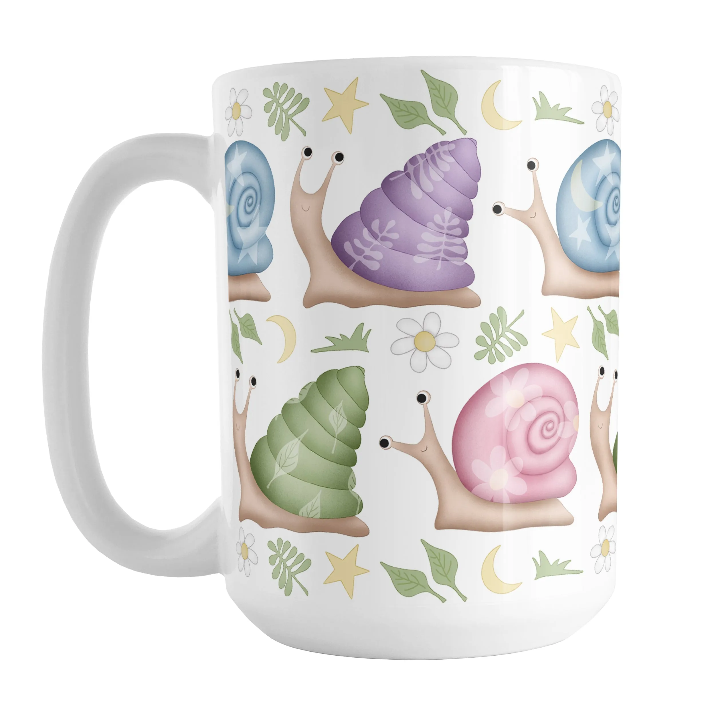 Cute Spring Summer Snails Pattern Mug