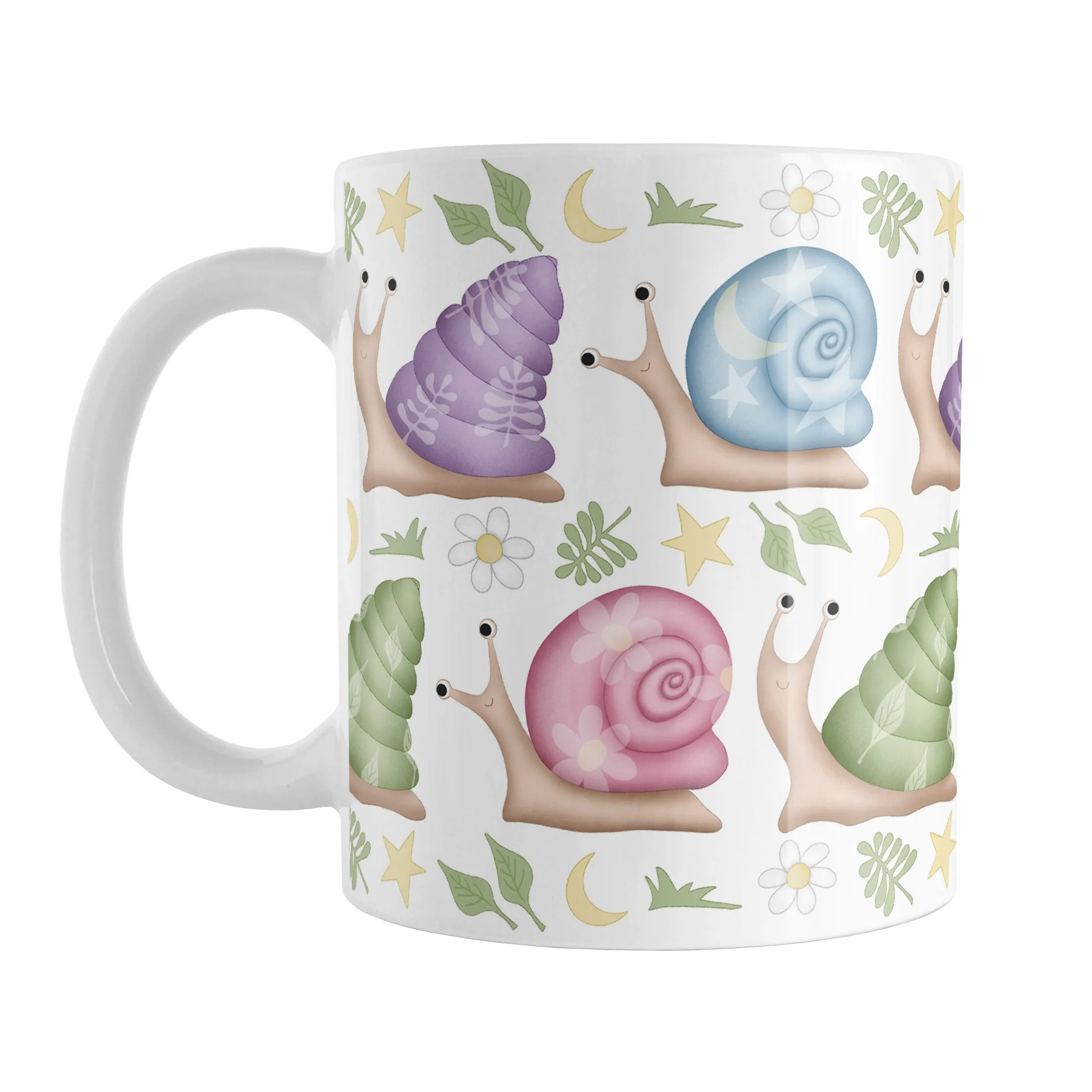 Cute Spring Summer Snails Pattern Mug