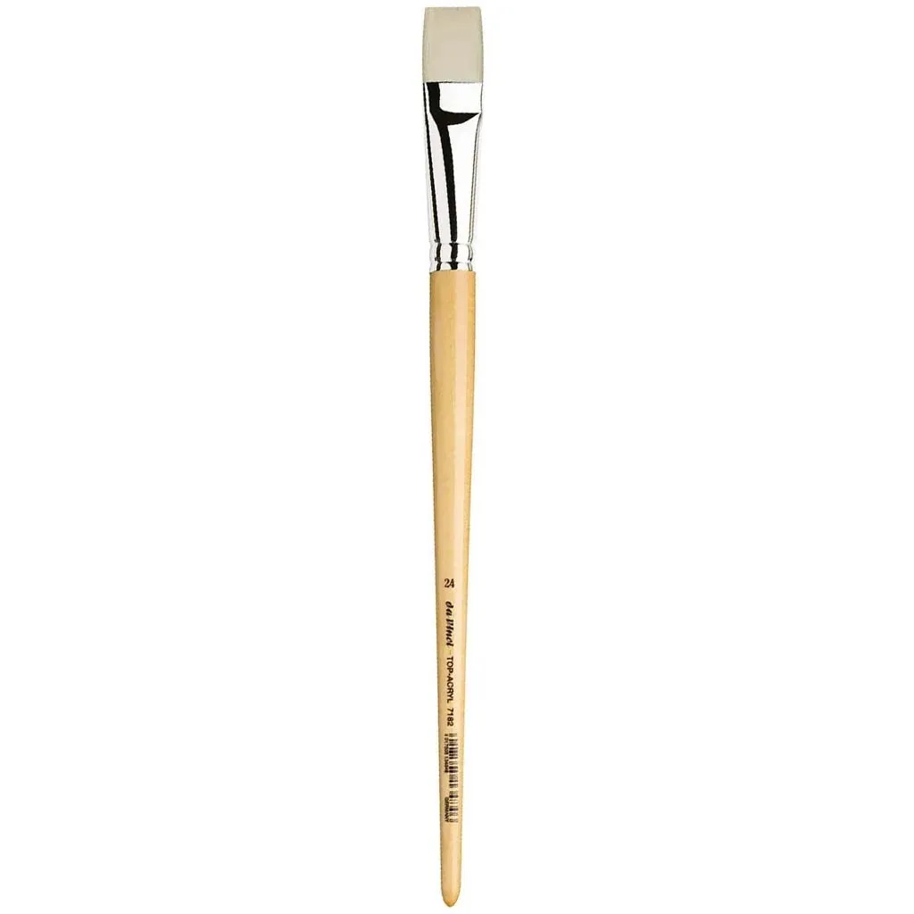 Da Vinci Top Acrylic Synthetic Brush Flat Long Handle Size 24