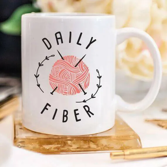 Daily Fiber Coffee Mug, Ceramic Coffee Mug, Gift