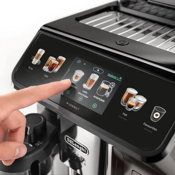 DeLonghi Eletta Explore Bean to Cup Coffee Machine with Cold Brew Technology - Titanium | ECAM450.86.T