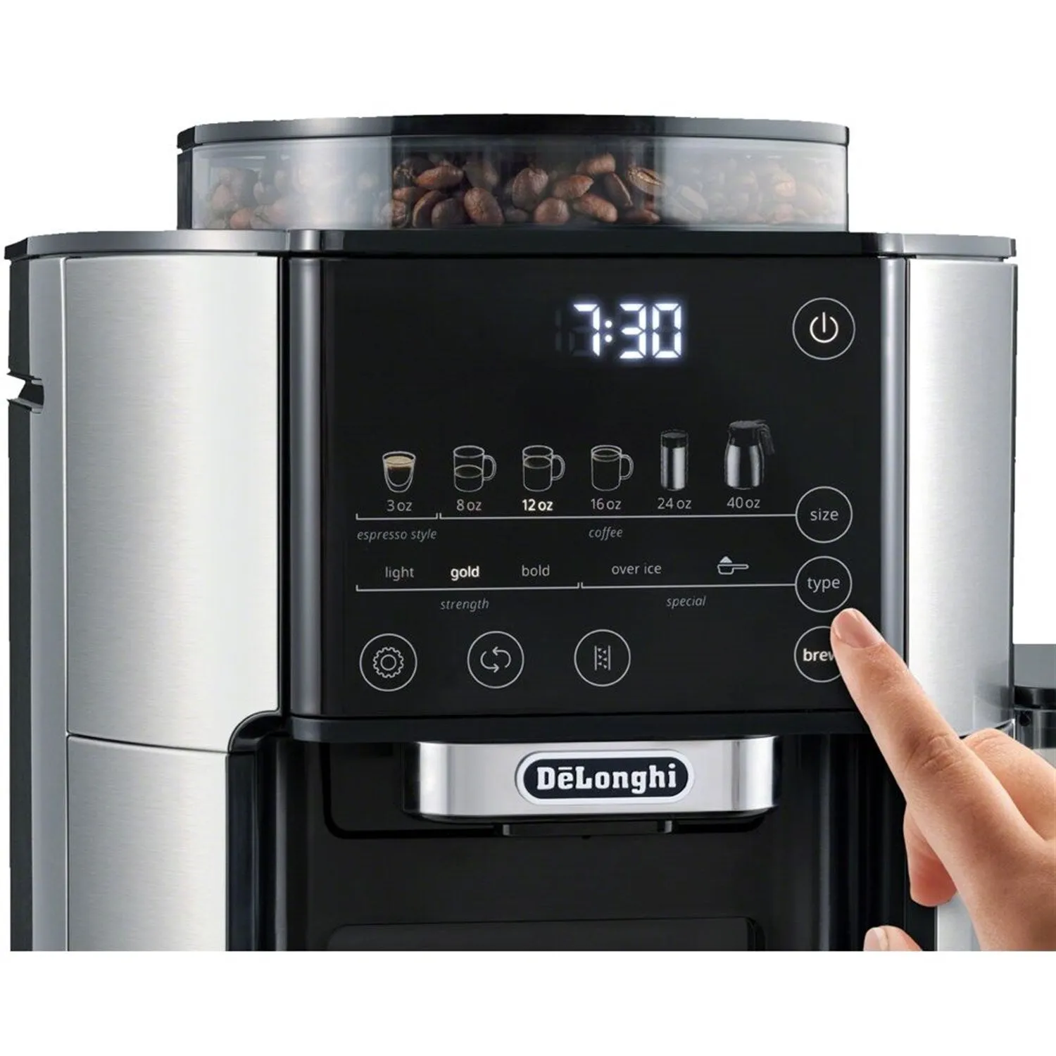 De'Longhi TrueBrew Automatic Coffee Maker with Bean Extract Technology with Thermal Carafe (CAM51035M)