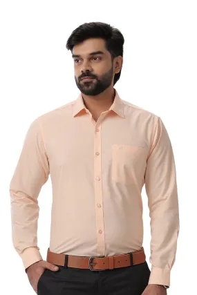 Denmark - Light Orange Formal Shirts for Men | Ariser