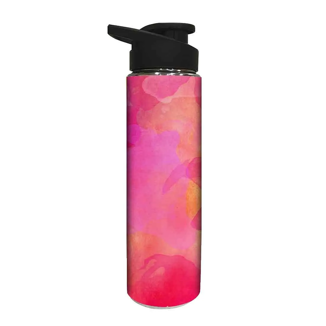 Designer Stainless Steel Sipper Bottle -  Pink Watercolor