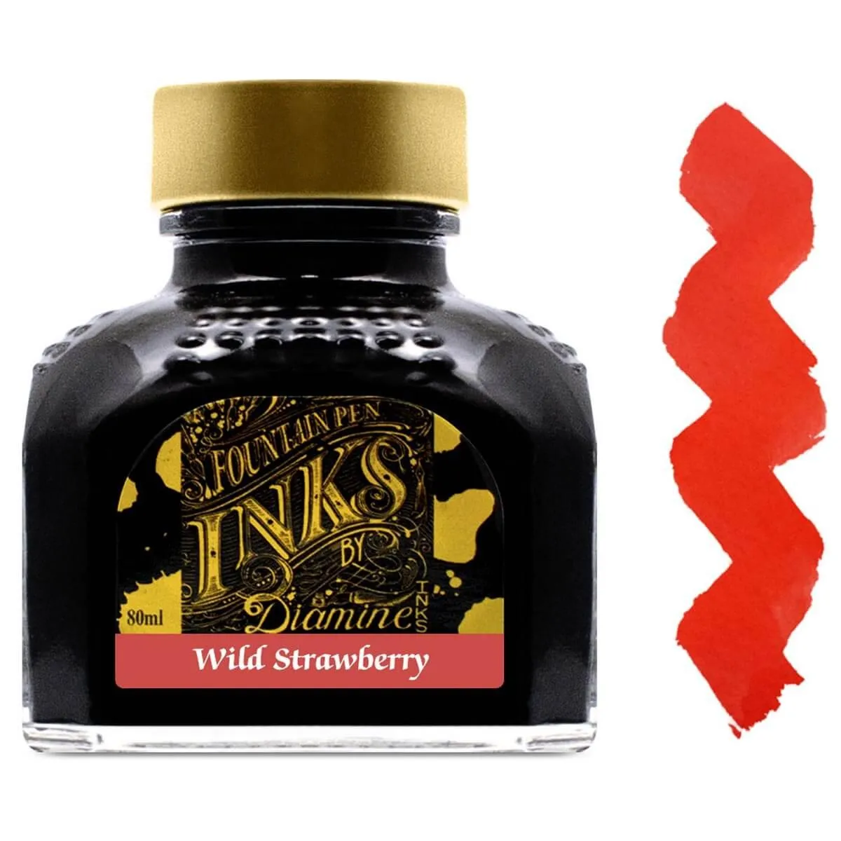 Diamine Fountain Pen Ink Bottle - 80 ml Wild Strawberry | 7085