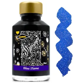 Diamine Fountain Pen Ink Bottle - Shimmer, Blue Flame, 50 ml | 9012