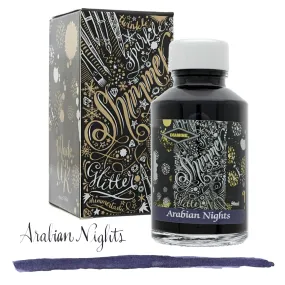 Diamine Shimmer Bottled Ink in Arabian Nights Purple - 50 mL