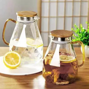 Diamond Glass Tea Set with Teapot and Heat-Resistant Carafe