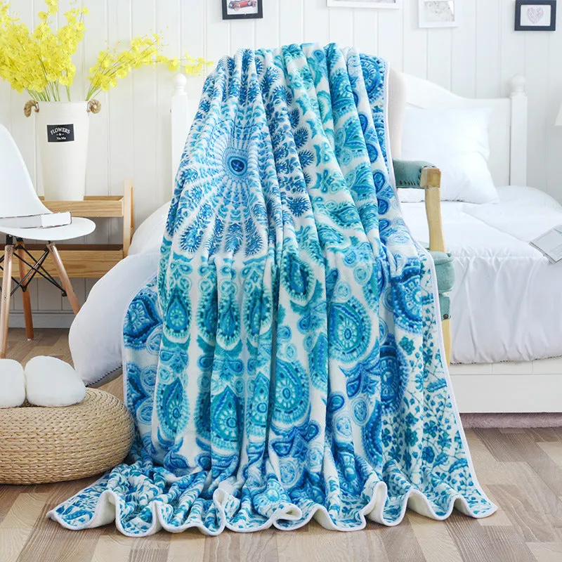 Digital three-dimensional printing flannel blanket