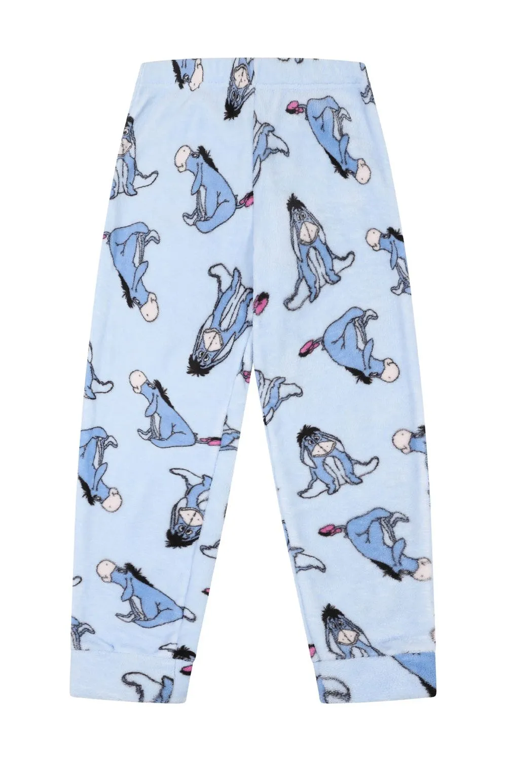 Disney Women's Eeyore Blue Fleece Long Pyjama Set