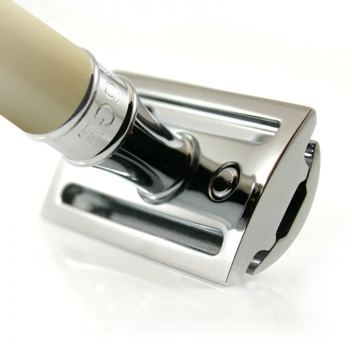 Edwin Jagger - Double Edge Safety Razor Imitation Ivory Handle - DE87