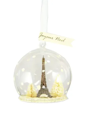 Eiffel Tower Globe Ornament