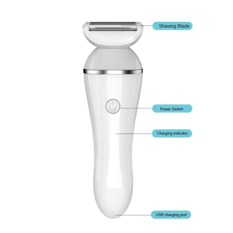 Electric Rechargeable Ladies Shaver for Body Hair Trimmer Razor