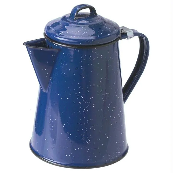 Enamel Coffee Pot 12 Cup Blue