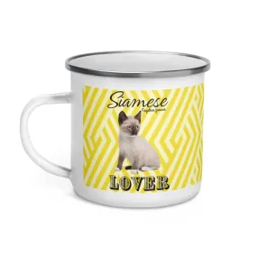 Enamel Mug, Siamese lovers