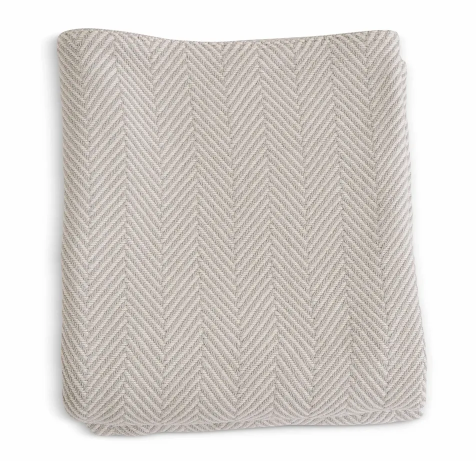 Evangeline Herringbone Cotton Blanket