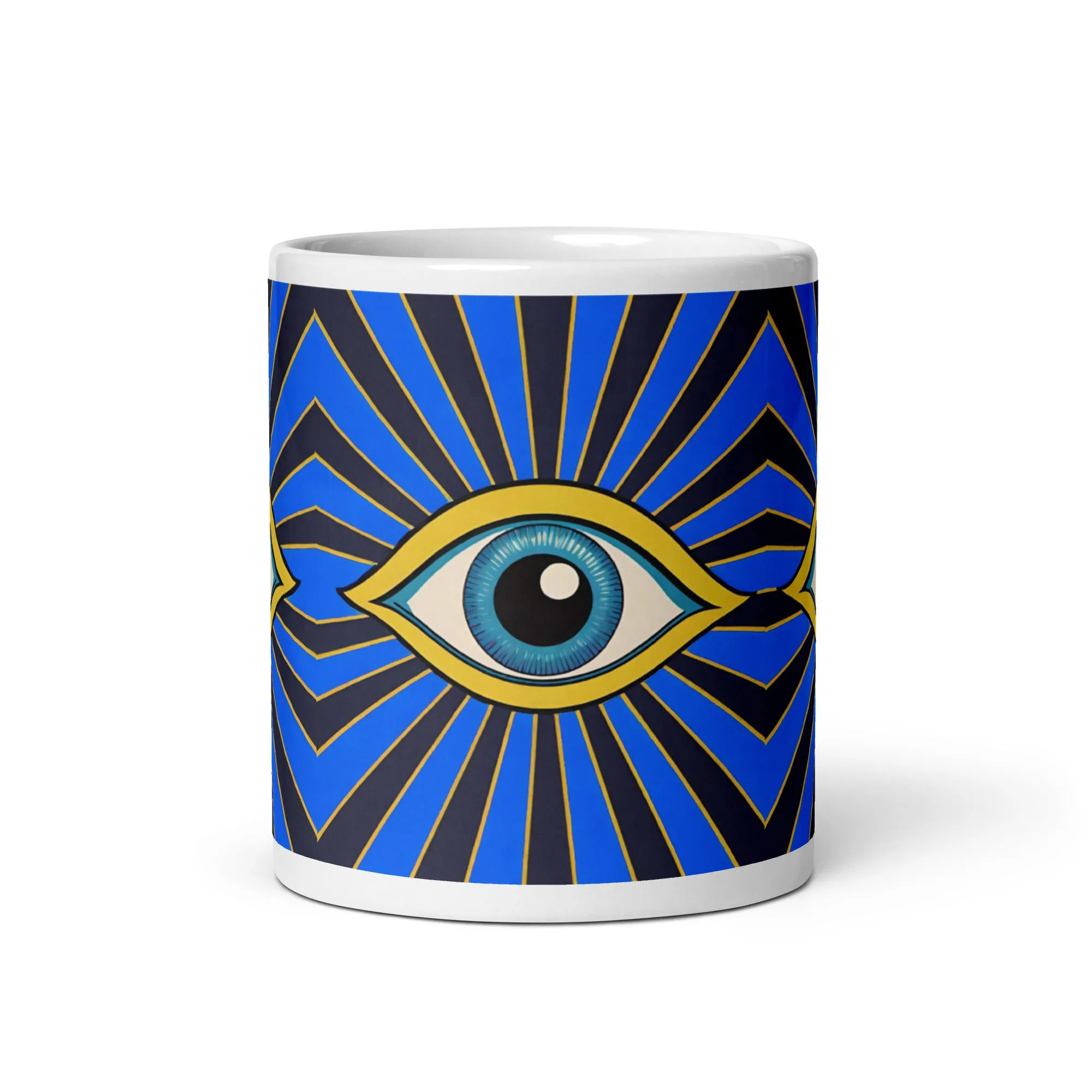 Eye Of Illusion Vol.3 White glossy mug