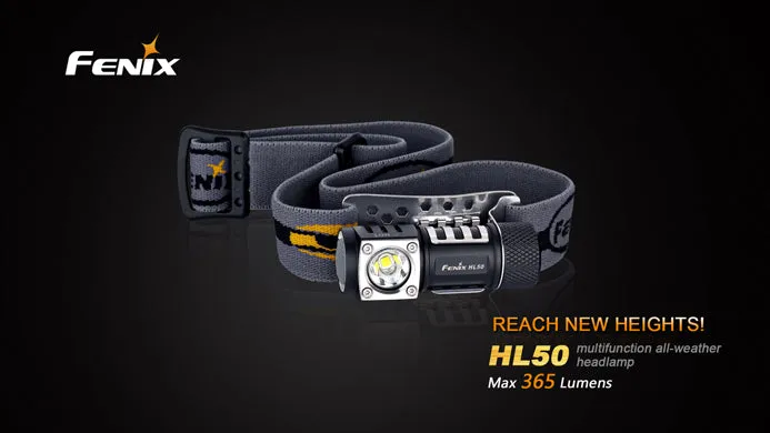 Fenix HL50 1 x CR123A / 1 x AA CREE XM-L2 T6 Neutral White 365 Lumen LED Headlamp