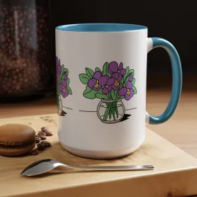 Floral Accent Coffee Mug