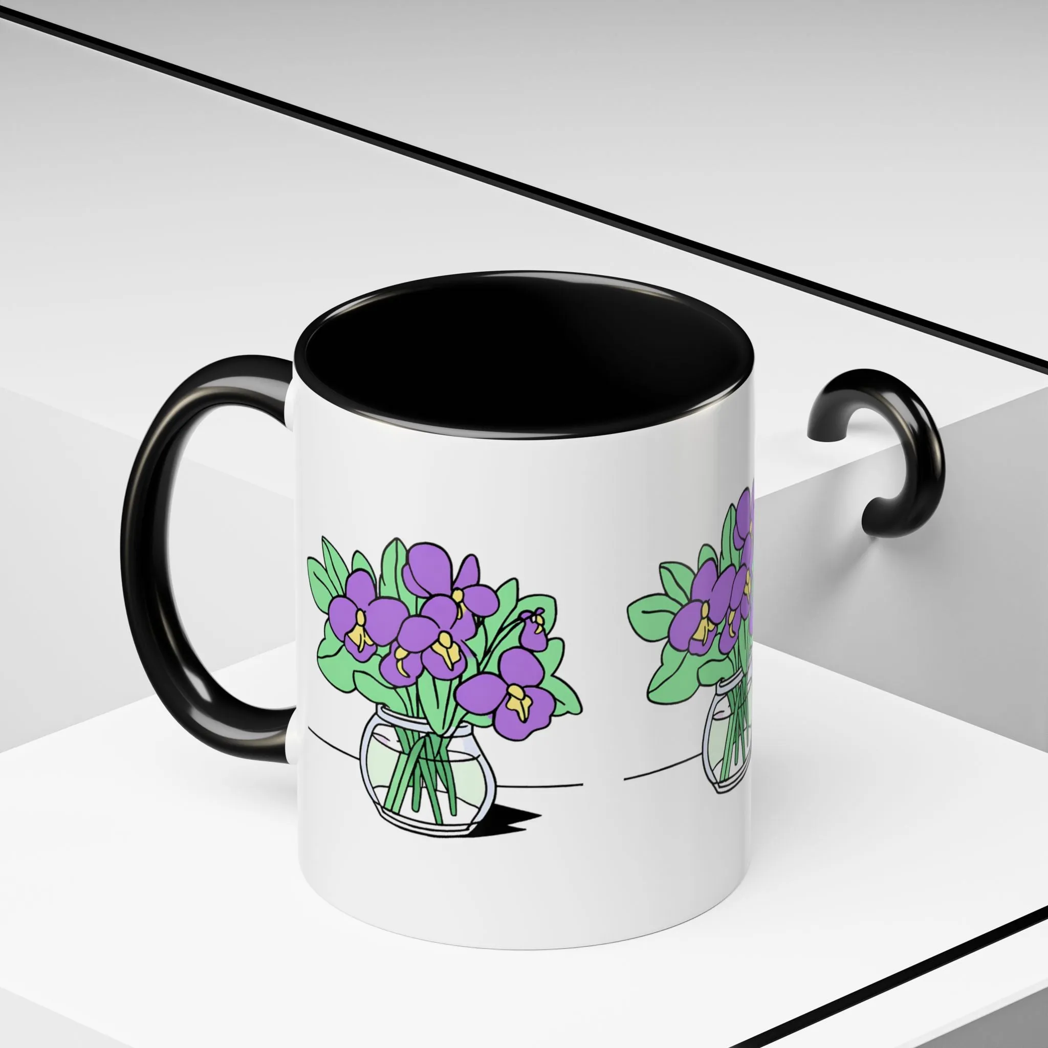 Floral Accent Coffee Mug