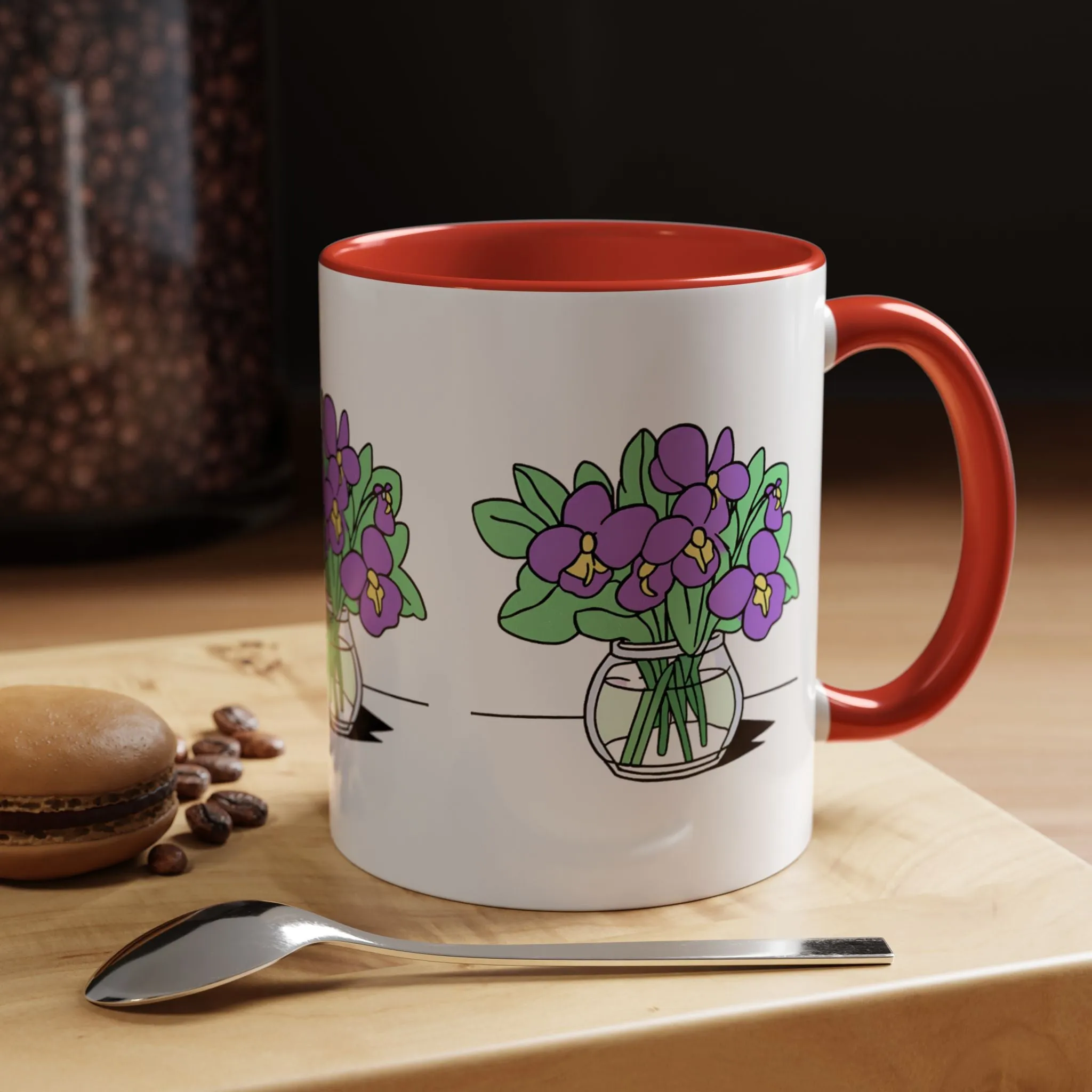 Floral Accent Coffee Mug