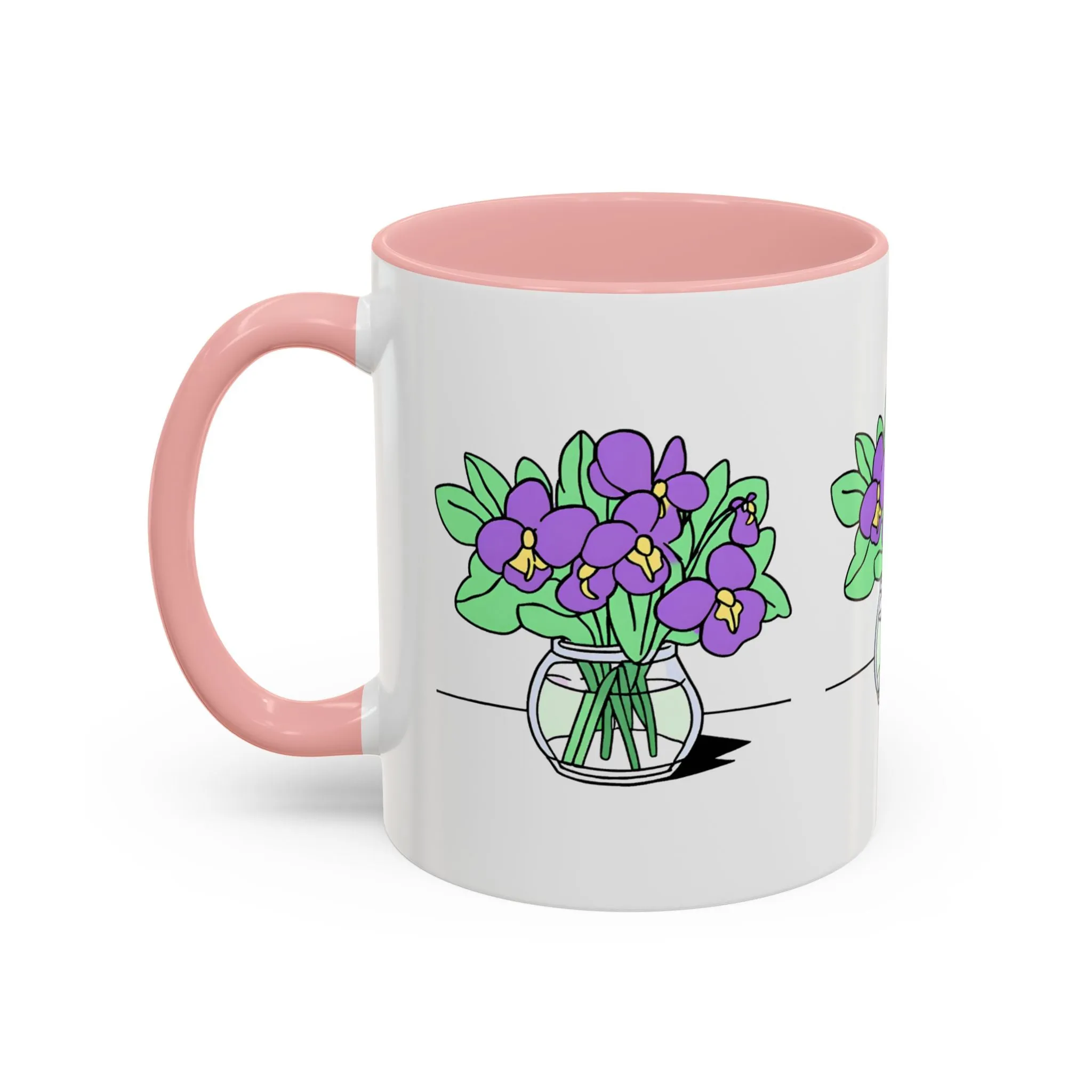 Floral Accent Coffee Mug