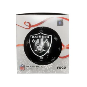 FOCO NFL Las Vegas Raiders Glass Ball Ornament