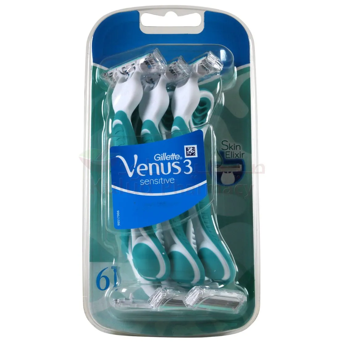 Gillette Venus 3 Sensitive Disp. Rzr Bag 6S Device 3 PC