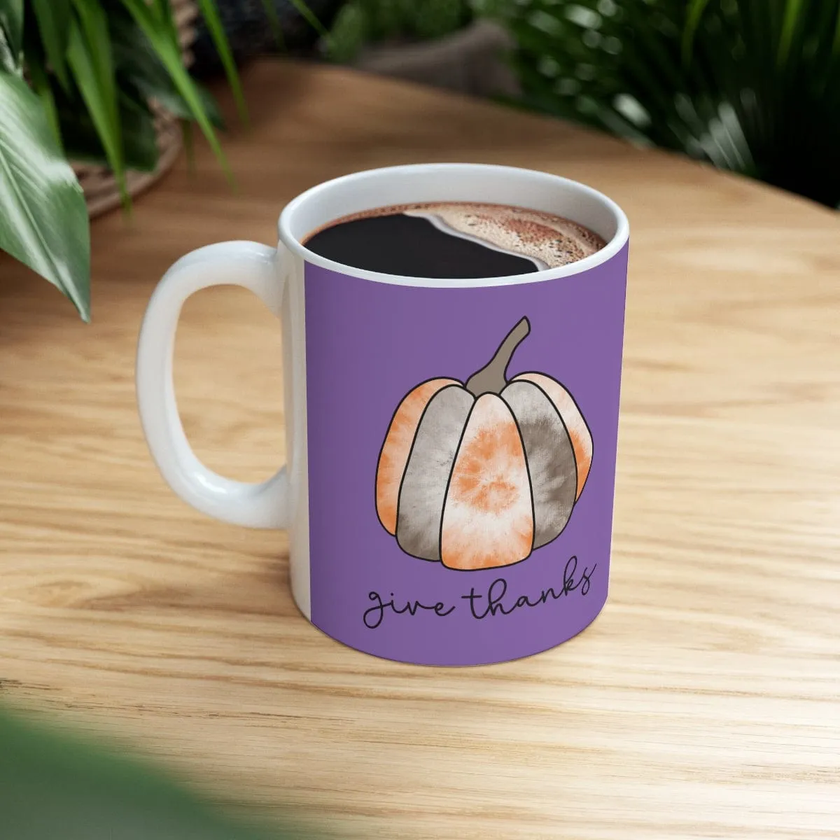 Give Thanks Mug - Christian Mug - Bible Verse Mugs - Scripture Mugs