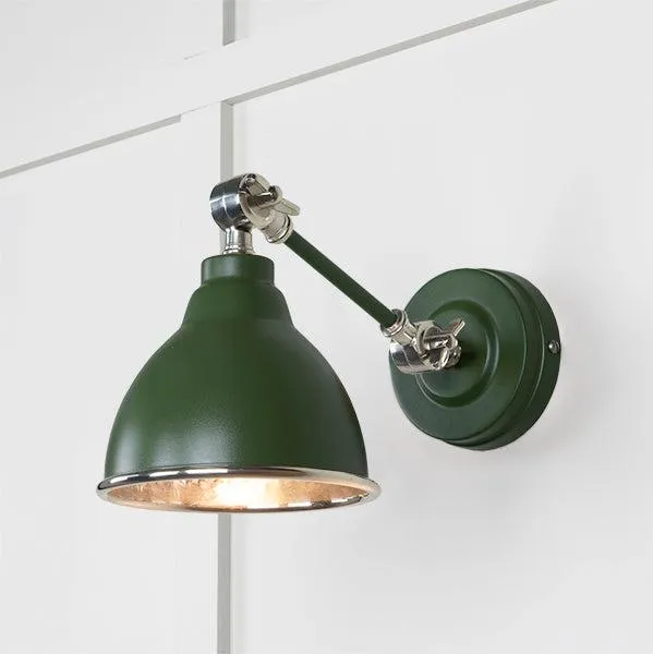 Hammered Nickel Brindley Wall Light in Heath | From The Anvil